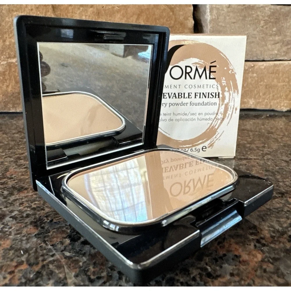 2X Sorme Believable Finish Wet/Dry Powder Foundation Rosy Beige 411 , 0.23 oz Ea